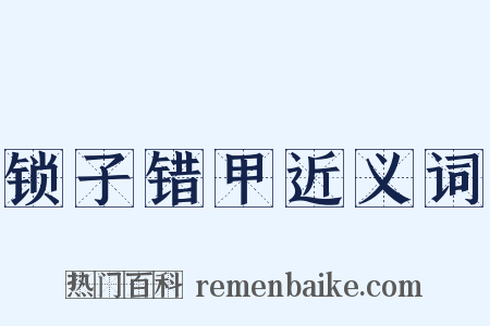 锁子错甲近义词是什么意思的图片